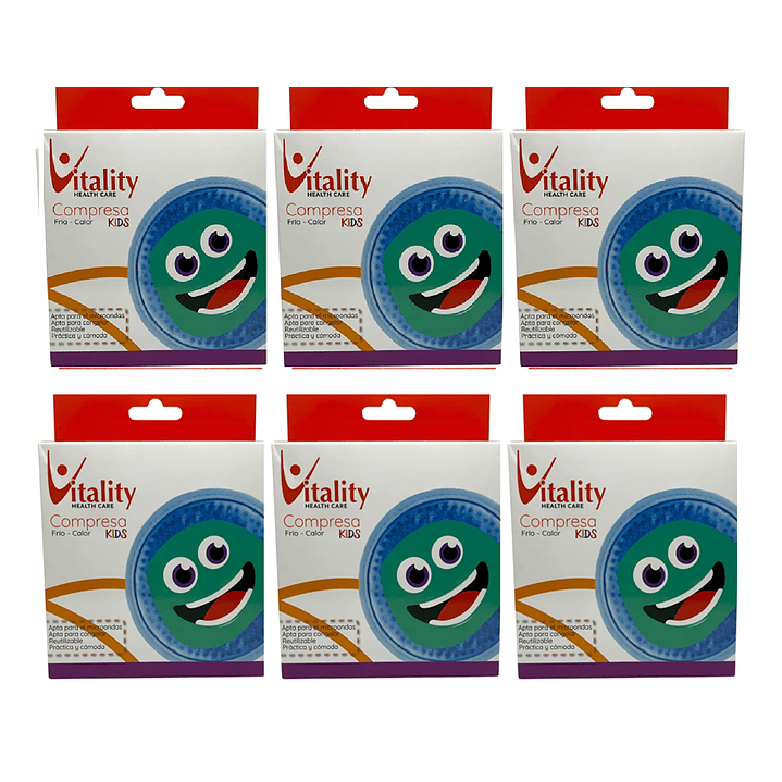 COMPRESA REDONDA KIDS 10 CM VITALITY PACK X6 1