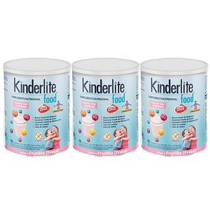 Kinderlite Frutilla Complemento Nutricional Niños 900g Pack x3