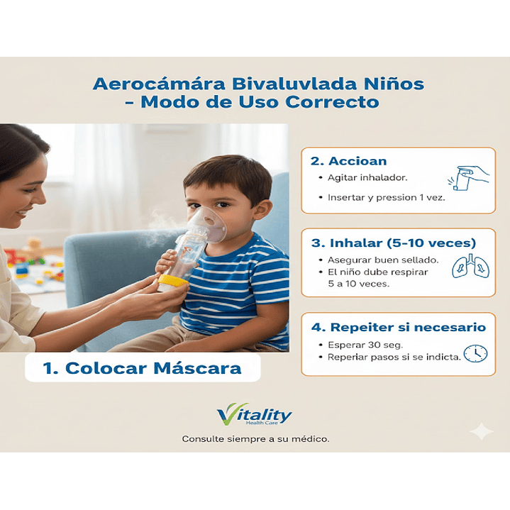 Aerocamara Vitality Bi-valvulada Infantil Pack x6 6