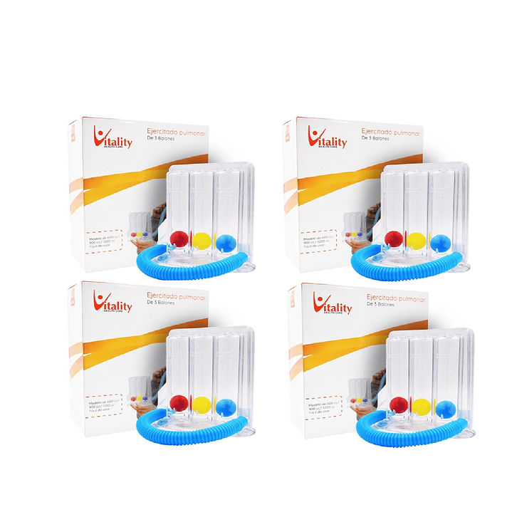 Ejercitador Pulmonar Vitality Triflo  Pack x4 1