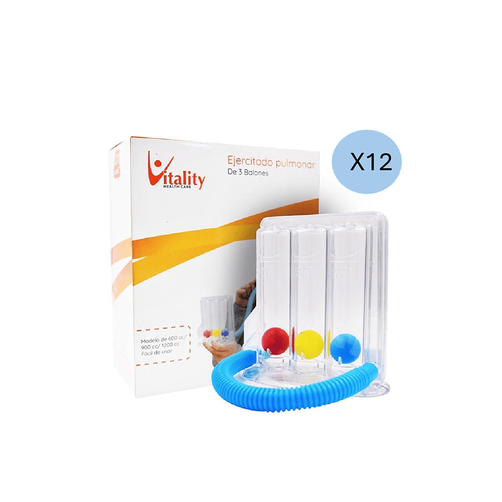 Ejercitador Pulmonar Vitality Triflo Caja x12 1