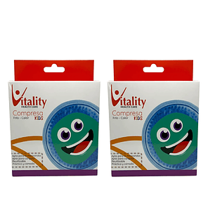 COMPRESA REDONDA KIDS 10 CM VITALITY PACK X2