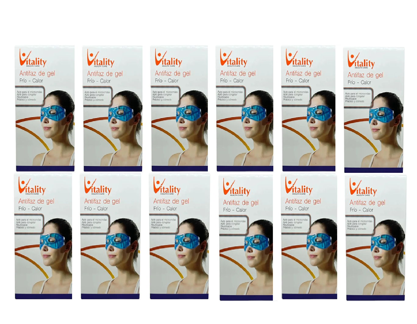 Antifaz Gel Frío Calor Vitality Pack x12