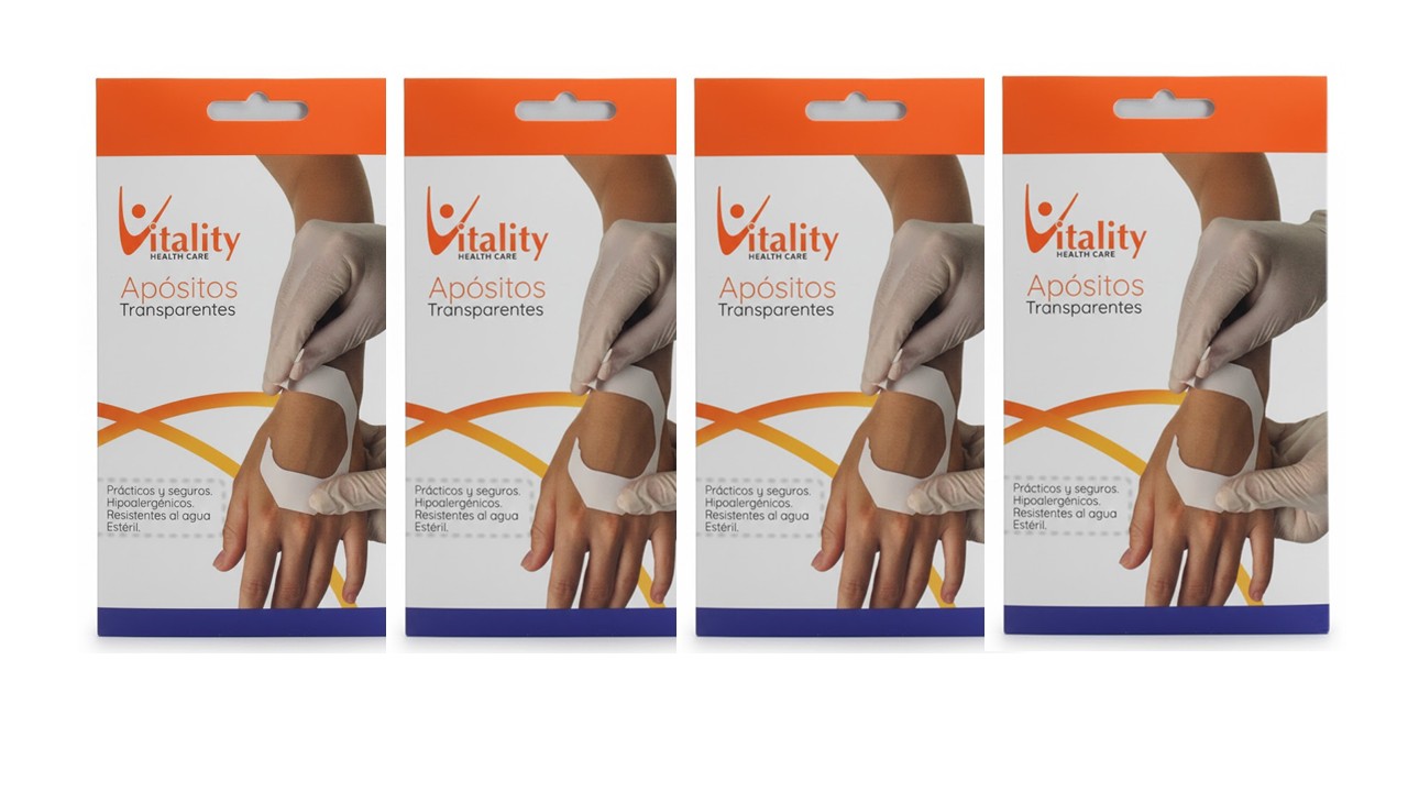 Apósitos Transparentes Vitality 6x7 cm Pack x4