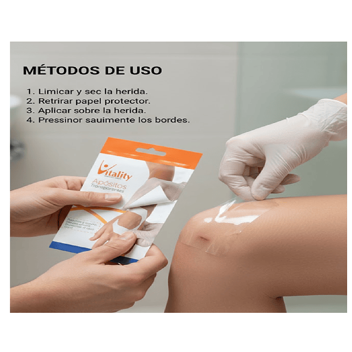 Apositos Transparentes Vitality 6x7cm 3 Unidades Pack x6 5