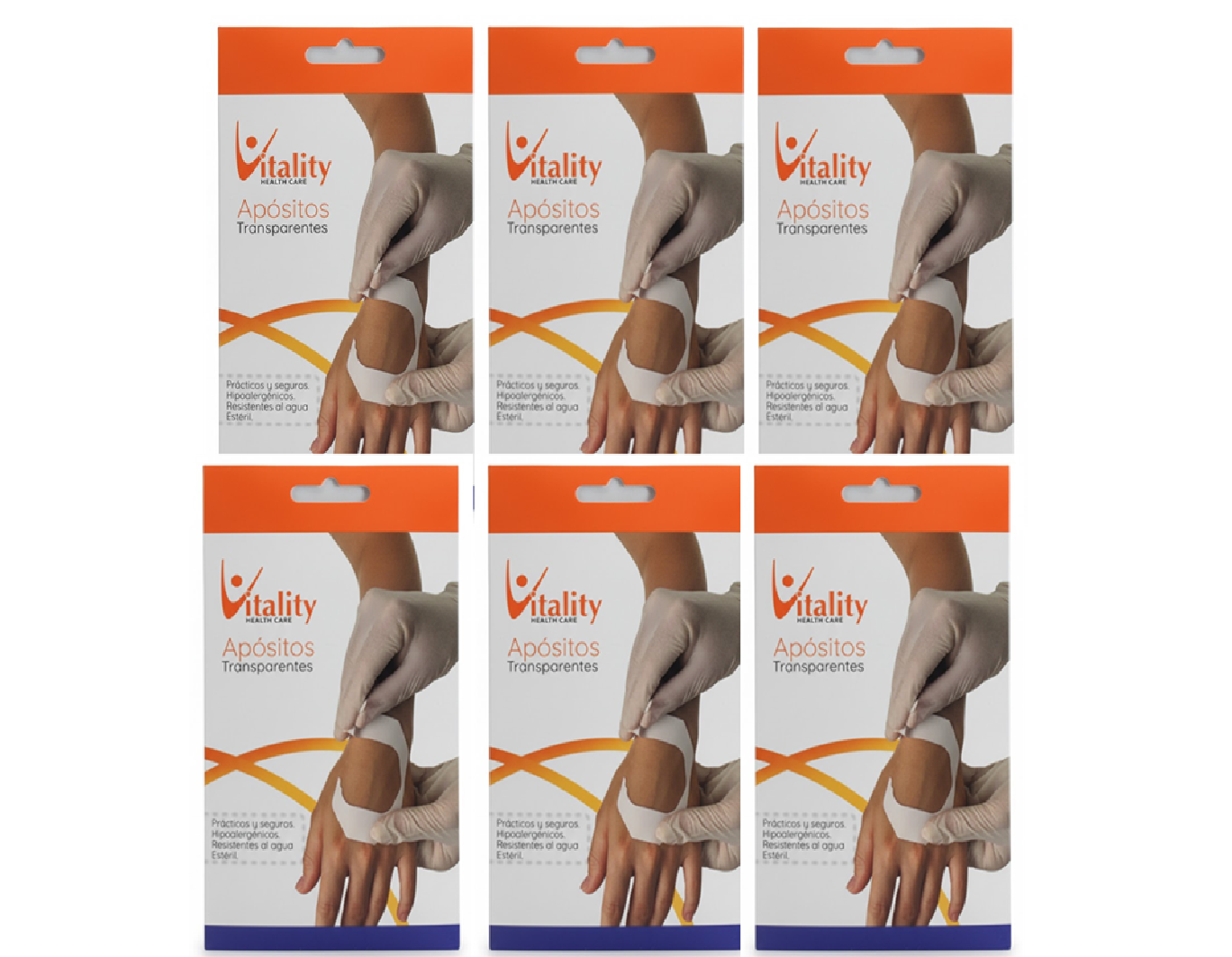 Apósitos Transparentes Vitality 6x7cm Pack x6