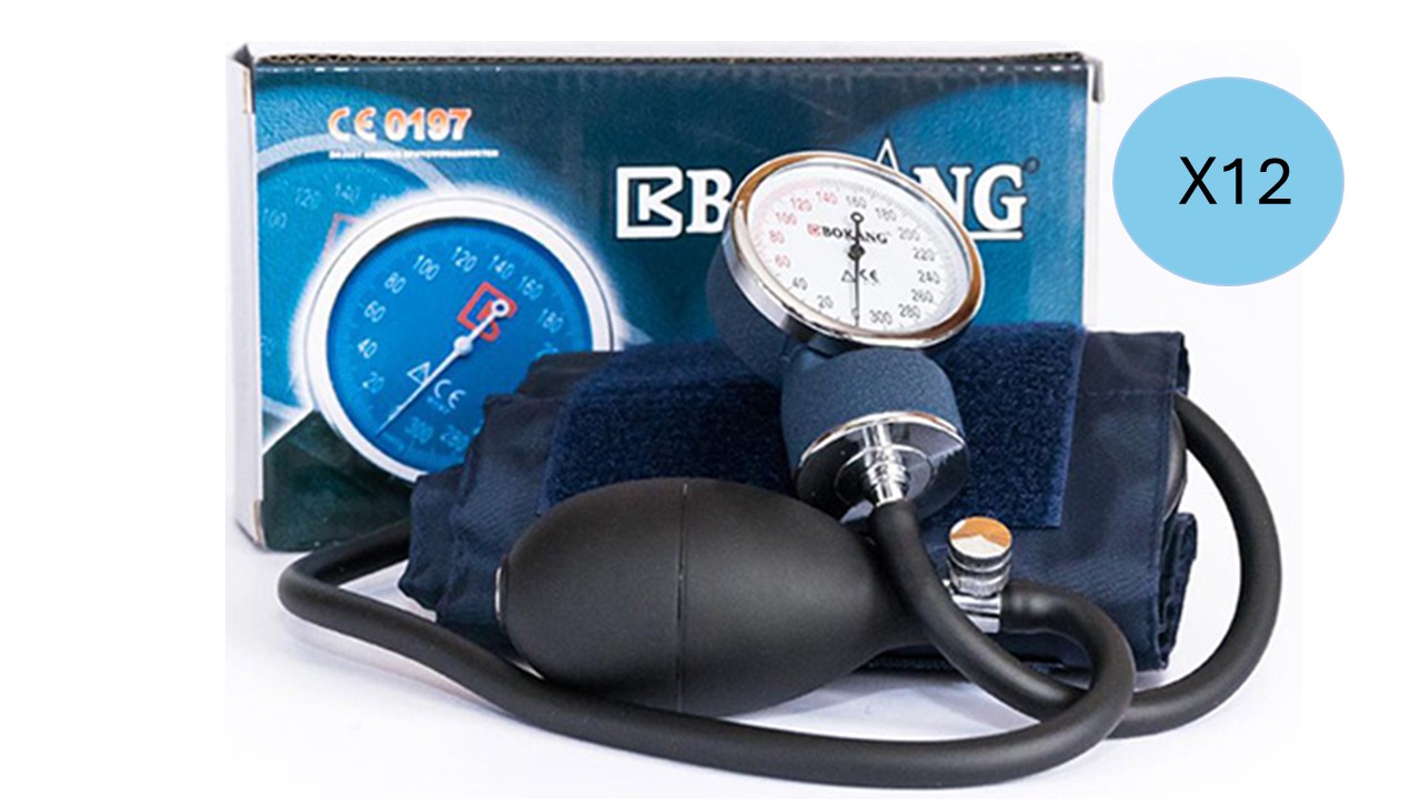 Fonendoscopio + Toma Presión Aneroide + Estuche Bokang Pack x12