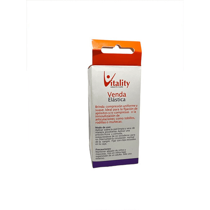 Venda Elastica Vitality Color Piel 10cm X 4.5m + Clip Cierre Pack x5 2
