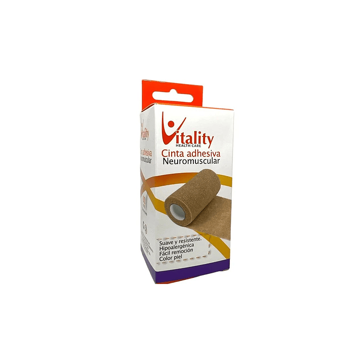 Venda Elastica Vitality Color Piel 10cm X 4.5m + Clip Cierre Pack x12 6