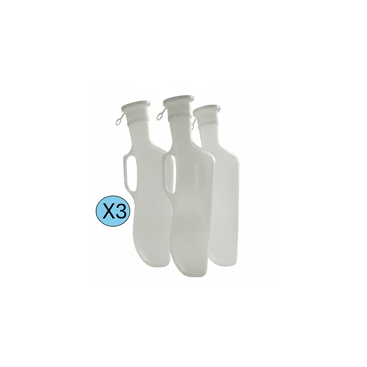 Pelela Pato Urinario Masculino Con Tapa Atucha Pack x3 1