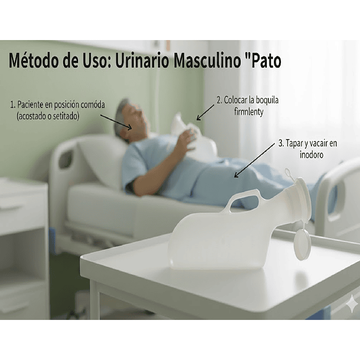 Pelela Pato Urinario Masculino Con Tapa Atucha Pack x12 6