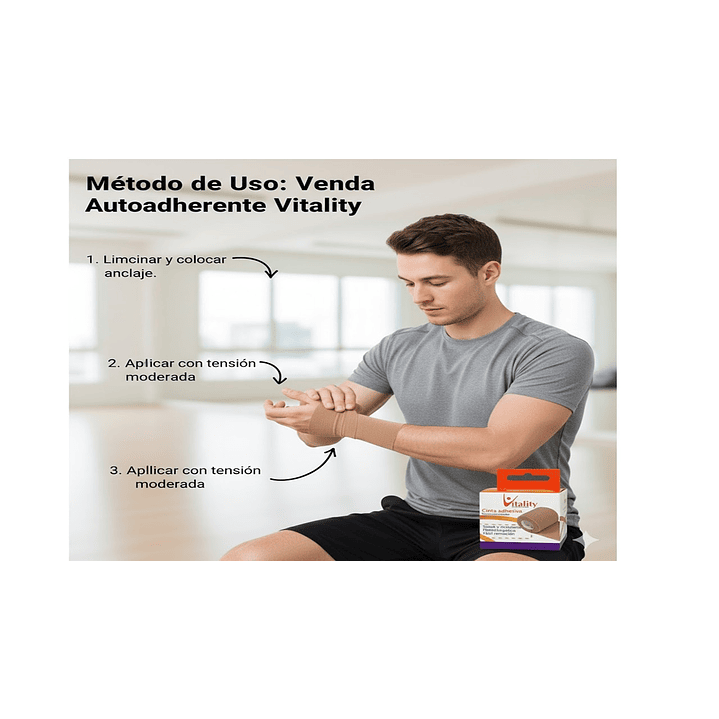 Venda Autoadherente Vitality 5cm x 4.5m Beige 4
