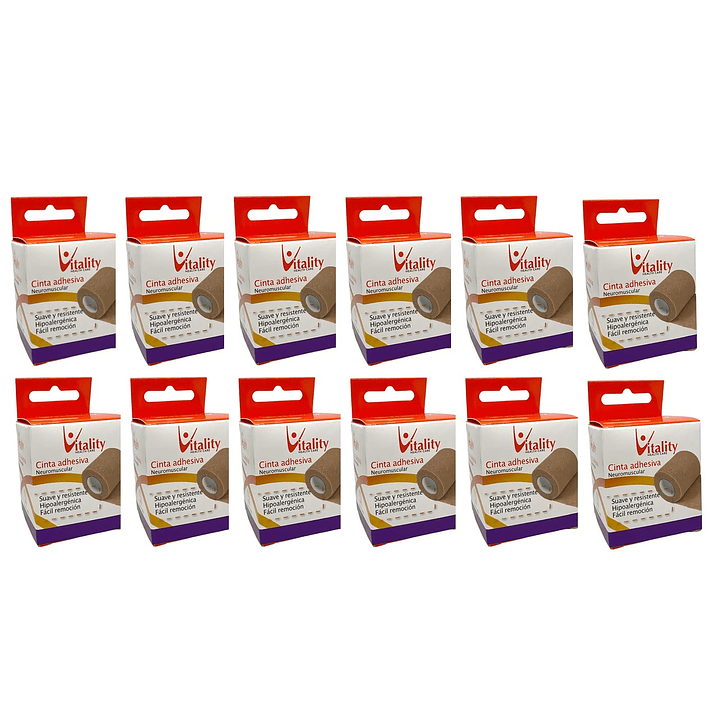 Venda Autoadherente Vitality Color Piel 5cm x4.5 m Color Beige Pack x12 1