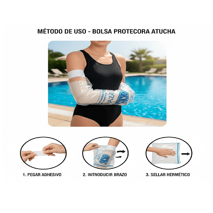 Bolsa Protectora Brazo Desechable Atucha Pack x4 2