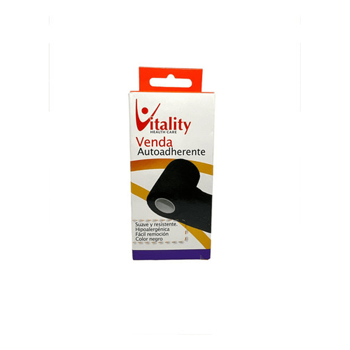 Venda Autoadherente Vitality 10cm x 4.5m Color Negro Pack x12 2