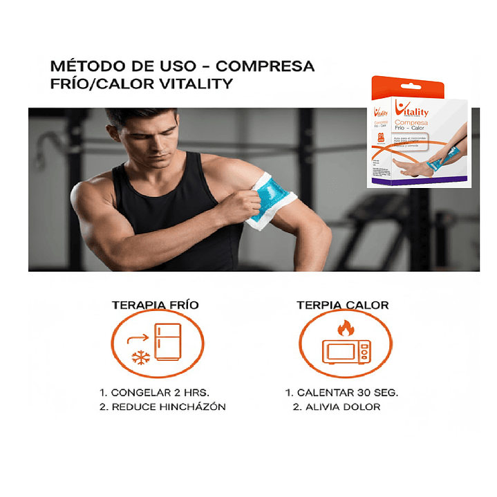 Compresa Gel Frio Calor Vitality 12,7 X 17,8cm Pack x2 5