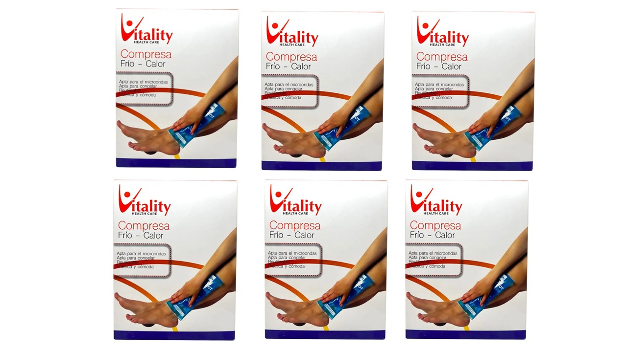 Compresa Gel Frio Calor Vitality 12,7 X 17,8cm Pack x6
