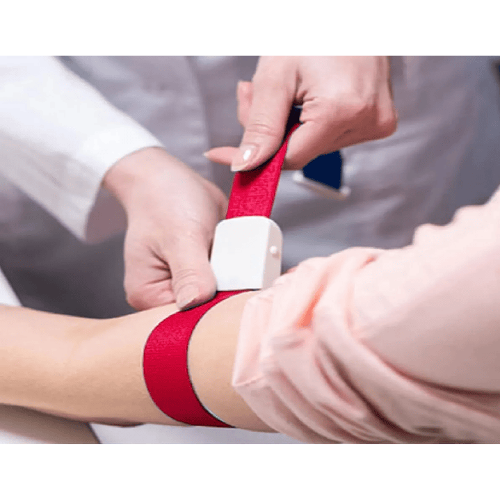Torniquete Elástico Rojo Tip Top Reutilizable Médico 5