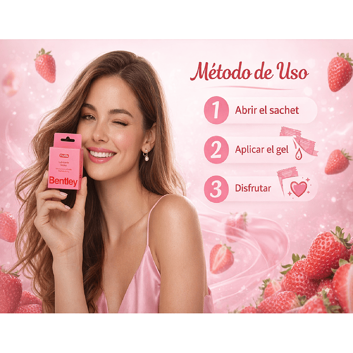 Gel Lubricante Frutilla 4 g Caja x3 Sachet 3