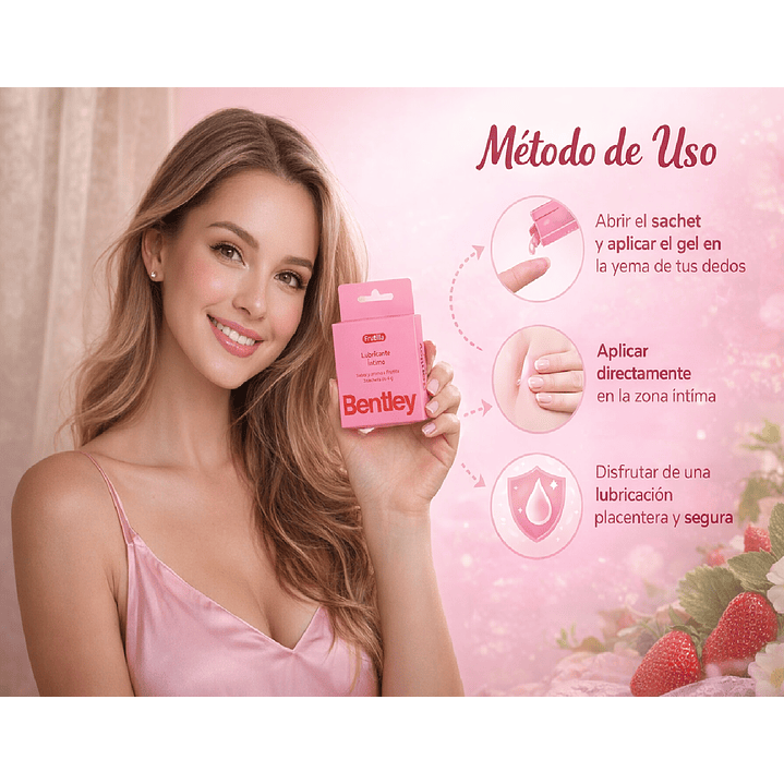 Gel Lubricante Frutilla 4 g Caja x3 Sachet 4
