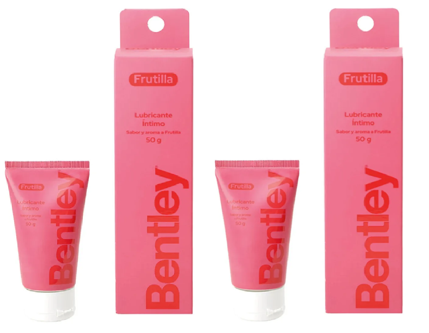 Bentley Gel Lubricante Íntimo Frutilla 50 g Pack x2