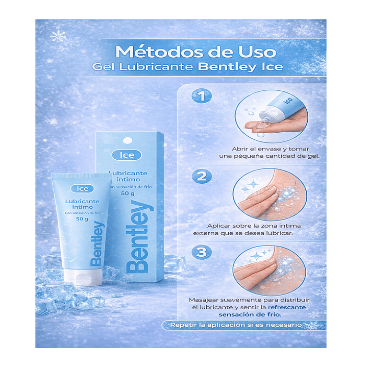 Bentley Gel Lubricante Intimo Ice 50g Pack x2 6