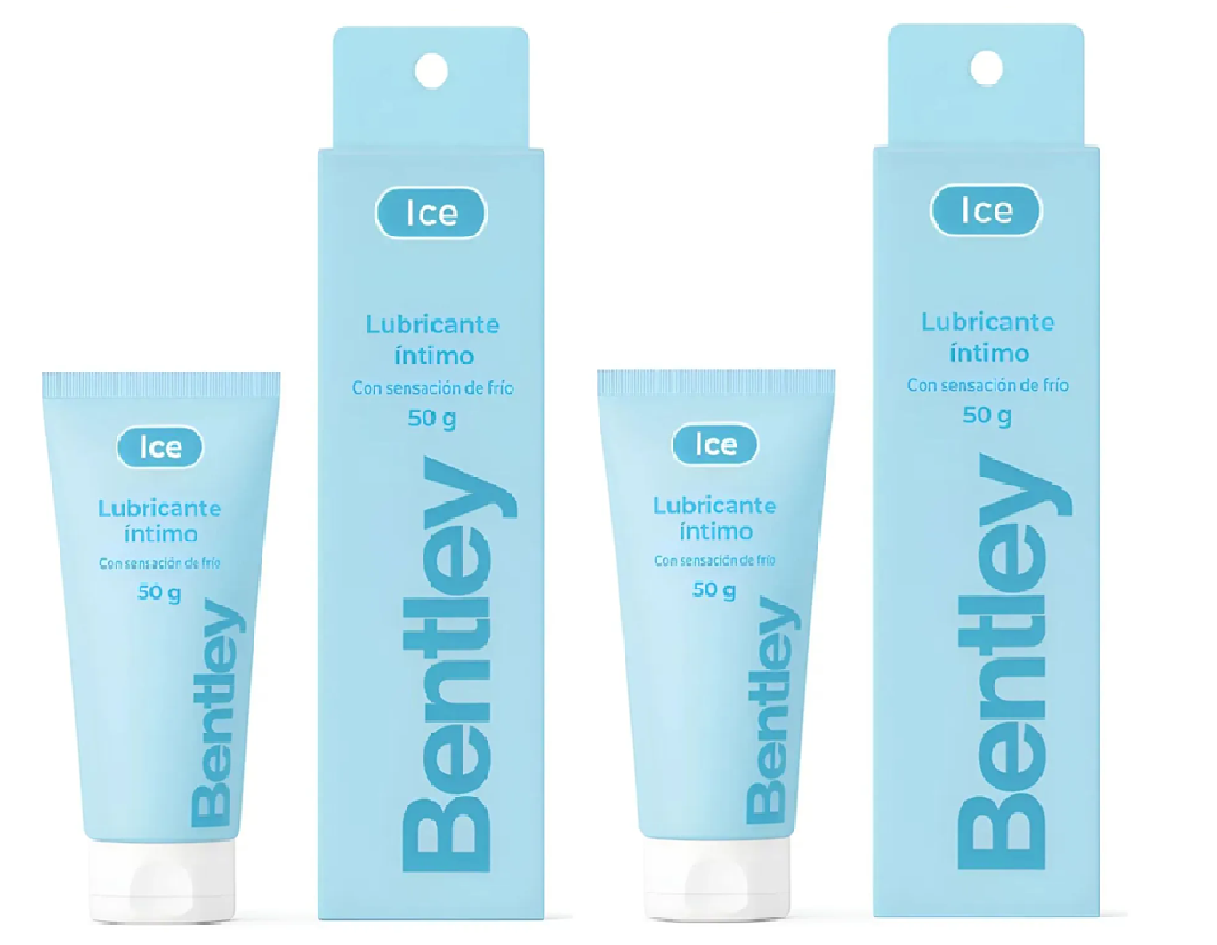 Bentley Gel Lubricante Íntimo Ice 50 g Pack x2