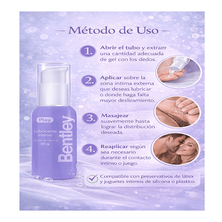 Bentley Gel Lubricante Intimo Play 50g Pack x2 7