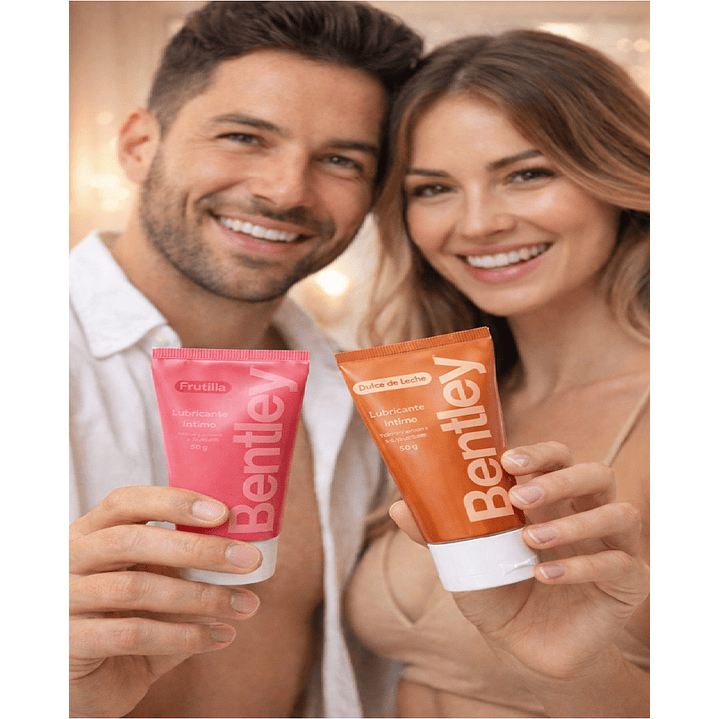 Bentley Gel Lubricante  Frutilla 50g + Dulce de Leche 50g 4