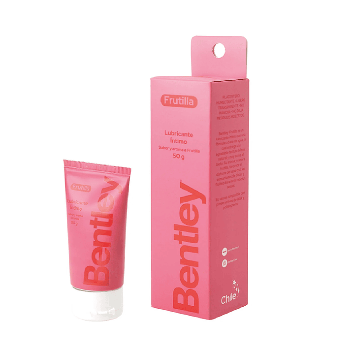 Bentley Gel Lubricante  Frutilla 50g + Dulce de Leche 50g 2
