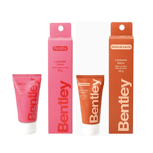Bentley Gel Lubricante  Frutilla 50g + Dulce de Leche 50g