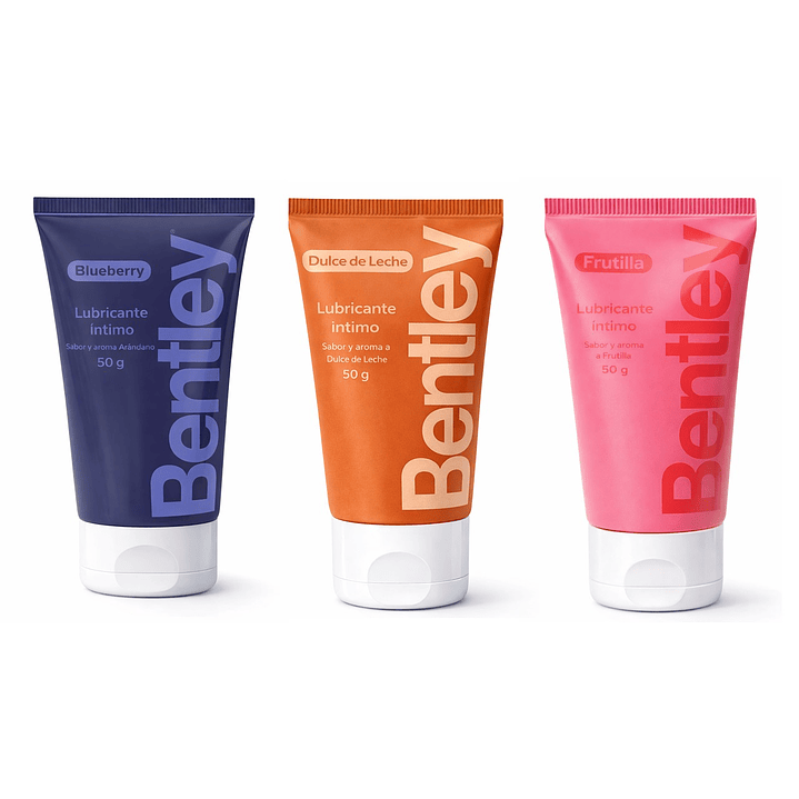 Bentley Gel Lubricante Intimo Blueberry 50 Gr + Dulce De Leche 50 Gr + Frutilla 50g  2