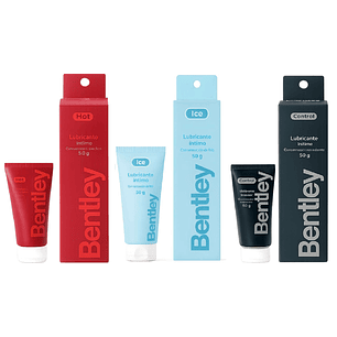 Bentley Gel Lubricante Intimo Hot 50g +  Ice 50g + Control Efecto Retardante 50g