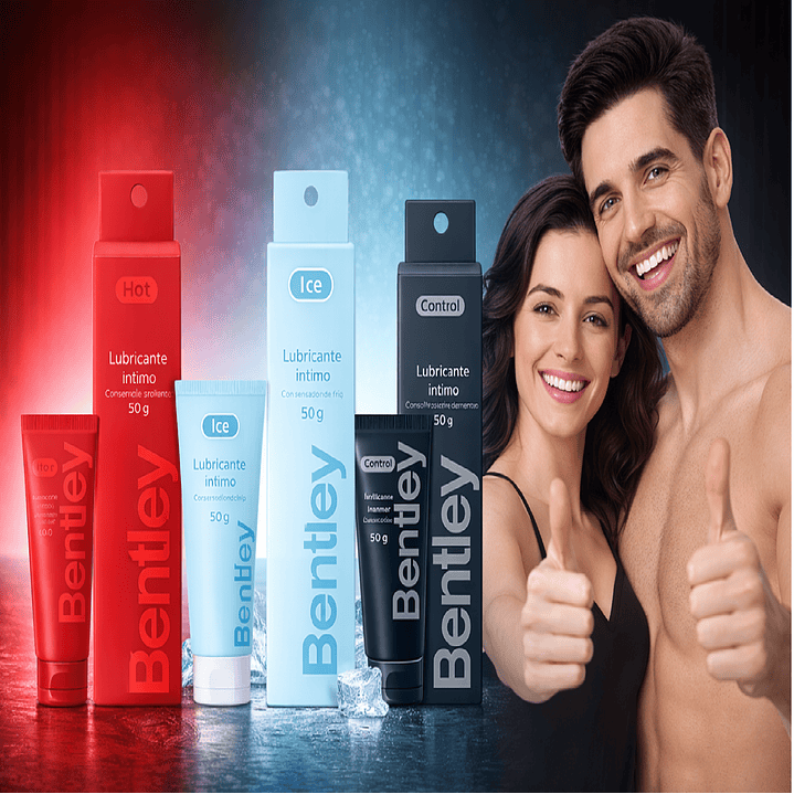 Bentley Gel Lubricante Intimo Hot 50g +  Ice 50g + Control Efecto Retardante 50g 3