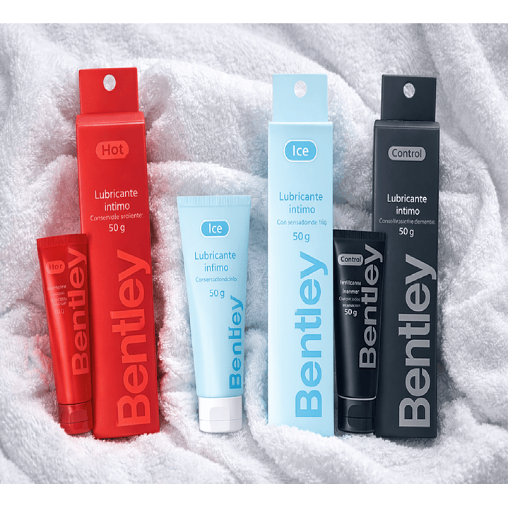 Bentley Gel Lubricante Intimo Hot 50g +  Ice 50g + Control Efecto Retardante 50g 2