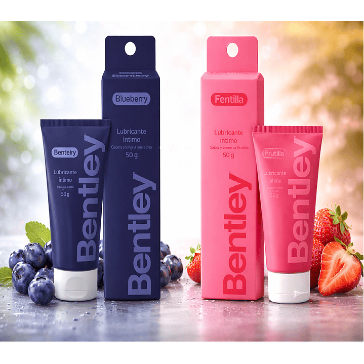 Bentley  Gel Lubricante Intimo  Blueberry 50 Gr + Frutilla 50g  3