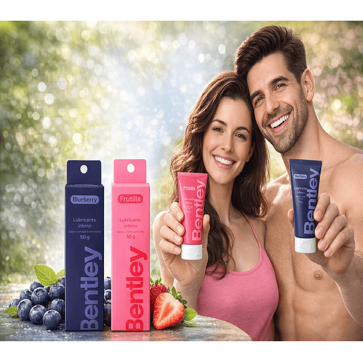 Bentley  Gel Lubricante Intimo  Blueberry 50 Gr + Frutilla 50g  2
