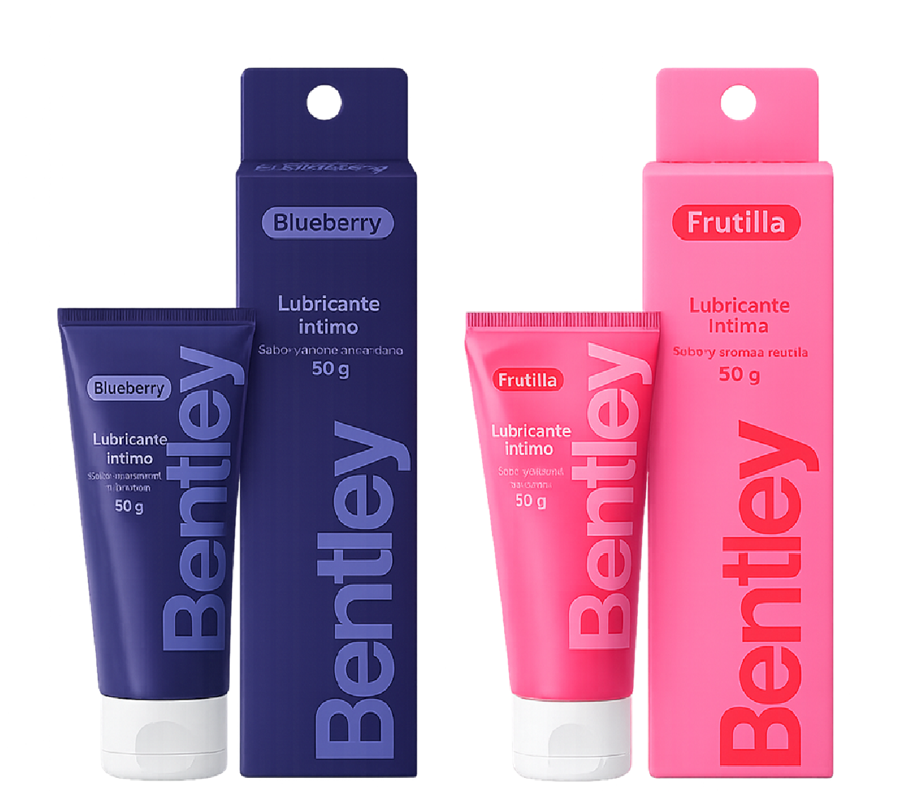 Bentley Gel Lubricante Intimo Blueberry 50 Gr + Frutilla 50g