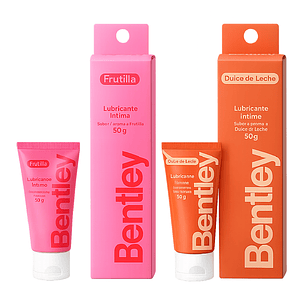 Bentley Gel Lubricante  Frutilla 50g + Dulce de Leche 50g