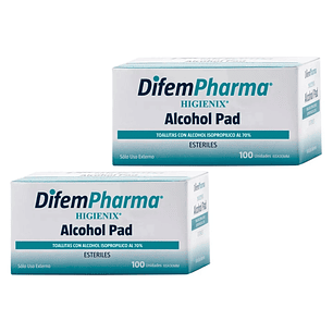 Higienix Alcohol Pad Caja x100 Pack x2 Cajas