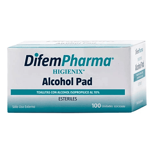 Higienix Alcohol Pad Toallitas Antisepticas Caja x100 