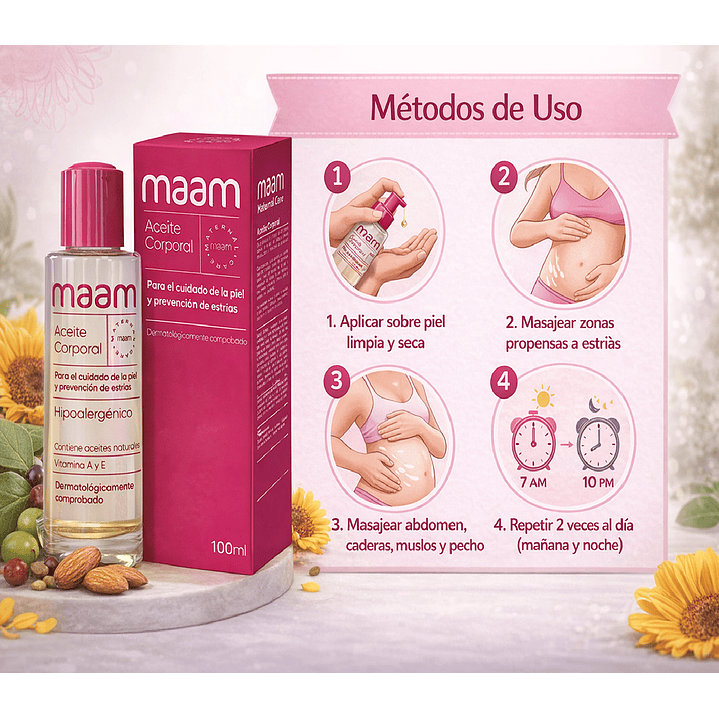 Maam Aceite Corporal Antiestrias 100ml 2