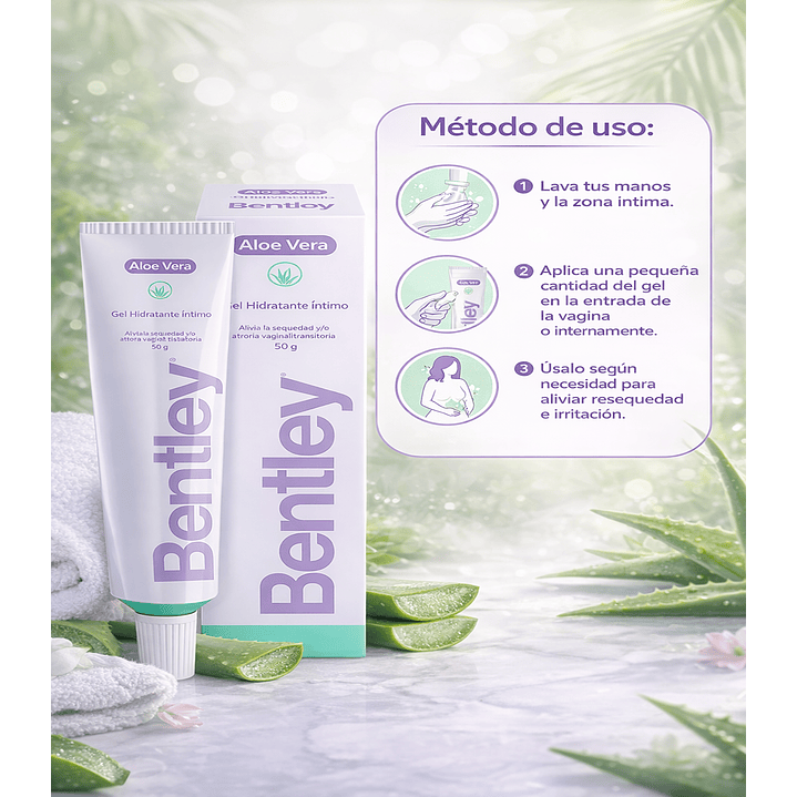 Bentley Gel Hidratante Intimo Aloe Vera Alivia Resequedad Vaginal  Pack x6 4