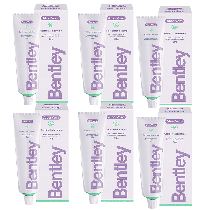 Bentley Gel Hidratante Intimo Aloe Vera Alivia Resequedad Vaginal  Pack x6 1