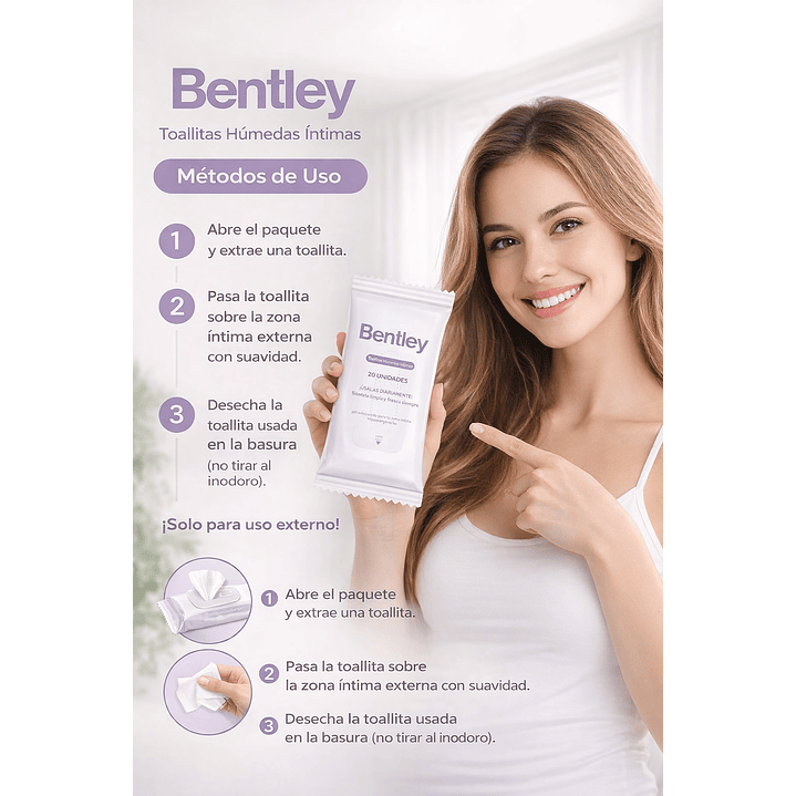 Bentley Wipes Toallas Húmedas x20 Pack x3 4