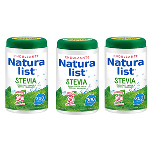 Endulzante Natura List Stevia Y Sucralosa 300 Tabletas Pack x3