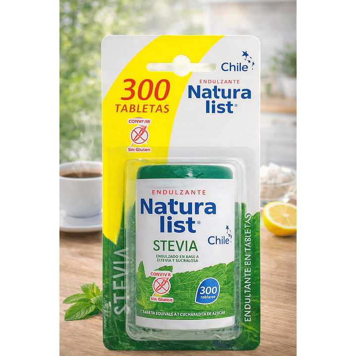 Natura List Stevia y Sucralosa Endulzante x300 Tabletas 2