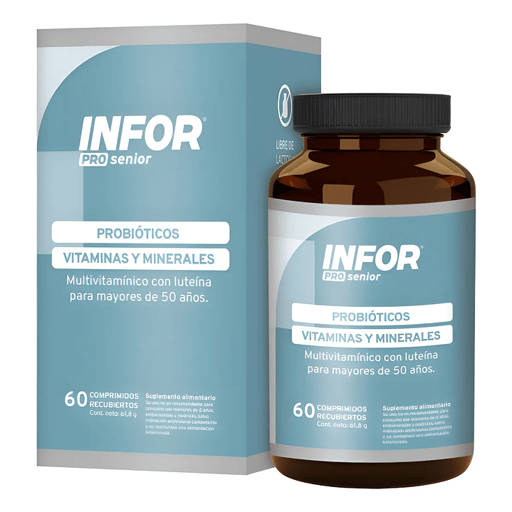 Infor Pro Senior Probioticos Vitaminas Y Minerales X60 Comp 1