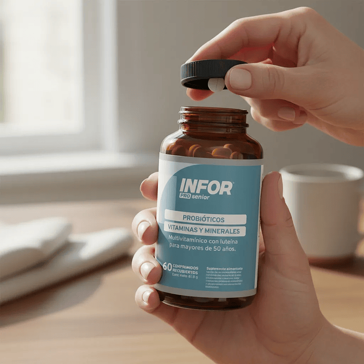 Infor Pro Senior Probioticos Vitaminas Y Minerales X60 Comp 3