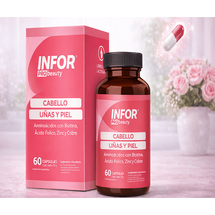 Infor Pro Beauty x60 Cápsulas – Piel, Cabello y Uñas 2